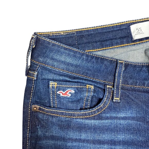 NWOT Women's HOLLISTER Bootcut Faded Low Rise Jeans | Size 5S/27 - Picture 4 of 9